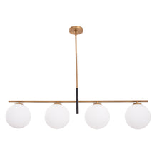 Load image into Gallery viewer, Spark Modern Gold Linear 4 Light Chandelier
