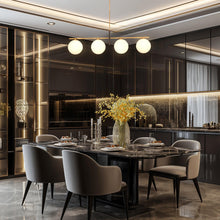 Load image into Gallery viewer, Spark Modern Gold Linear 4 Light Chandelier
