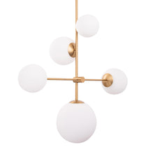 Carregar imagem no visualizador da galeria, Spark Modern Gold 5 Light Dimmable Chandelier
