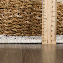 Load image into Gallery viewer, Baqer Bone &amp; Taupe Textured Performance Rug - Clearance
