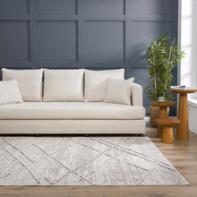 Load image into Gallery viewer, Baqer Bone &amp; Taupe Textured Performance Rug - Clearance
