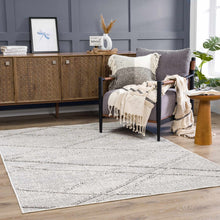 Load image into Gallery viewer, Baqer Bone &amp; Taupe Textured Performance Rug - Clearance
