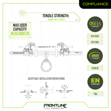 Load image into Gallery viewer, Frontline ST14AH Aluminum Bantam Beamer Anchor for 3.5??- 14?? Wide I-Beams
