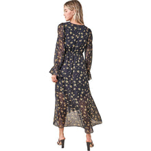 Load image into Gallery viewer, Sugarlips Women&#39;s Loving You Floral High Low Maxi Dress, Black-Multi, Small
