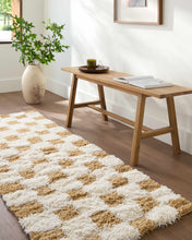 Carregar imagem no visualizador da galeria, Atira Mustard Checkered Area Rug
