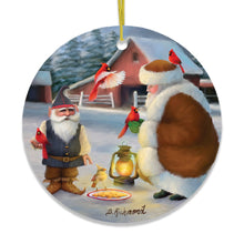 Carregar imagem no visualizador da galeria, Santa's Cardinals Folksy Christmas Ornament

