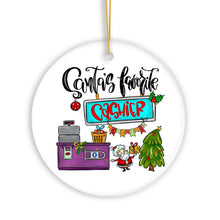 Load image into Gallery viewer, Santa’s Favorite Cashier Christmas Ornament, Appreciation Gift for Clerk

