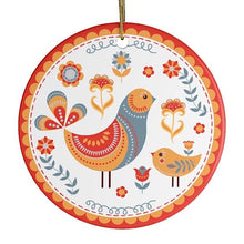 Carregar imagem no visualizador da galeria, Scandinavian Folk Bird Christmas Ornament
