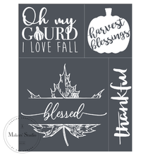 Load image into Gallery viewer, Oh My Gourd Mesh Stencil 8.5x11
