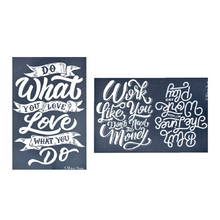 Load image into Gallery viewer, Do What You Love - Mesh Stencil 2 pack - 5.5 x 8.5
