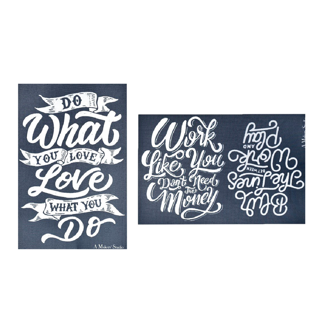 Do What You Love - Mesh Stencil 2 pack - 5.5 x 8.5