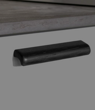Carregar imagem no visualizador da galeria, Black Stained Oak &quot;Glove&quot; Wood Drawer Handles
