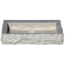 Load image into Gallery viewer, Seagrass Rustic Limestone Rectangular Sink Above Vanity Bathroom Sink (W)18&quot; (L)21.4&quot; (H)4&quot;
