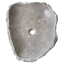Load image into Gallery viewer, Seagrass Fossil Limestone Rustic Above Vanity Bathroom Vessel Sink Polished Interior Rustic Exterior
