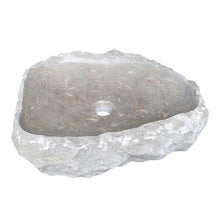 Load image into Gallery viewer, Seagrass Fossil Limestone Rustic Above Vanity Bathroom Vessel Sink Polished Interior Rustic Exterior
