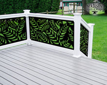 Load image into Gallery viewer, Budding Palm Leaf Pattern Fence/Gate Panel Insert (Metal and Plastic Available)
