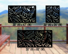 Load image into Gallery viewer, Budding Palm Leaf Pattern Fence/Gate Panel Insert (Metal and Plastic Available)
