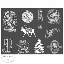 Load image into Gallery viewer, Ski In to Christmas - Mesh Stencil 9x12
