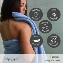 Load image into Gallery viewer, Bamboo 6 Piece Spa Towel Set – Ocean
