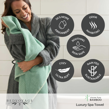 Load image into Gallery viewer, Bamboo 6 Piece Spa Towel Set – Seaglass
