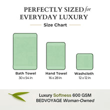 Load image into Gallery viewer, Bamboo 6 Piece Spa Towel Set – Seaglass
