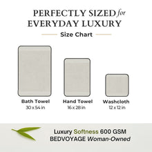 Load image into Gallery viewer, Bamboo 6 Piece Spa Towel Set – Stone
