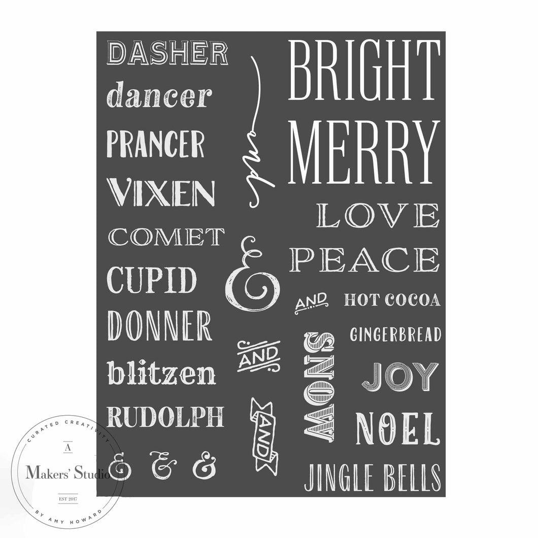 Speaking of Christmas - Mesh Stencil 18x24