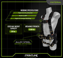 Load image into Gallery viewer, Frontline 100CTB Combat Construction Full Body Harness with Tongue Buckle Legs and Trauma Straps S
