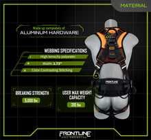 Carregar imagem no visualizador da galeria, Frontline 110CTB Combat Lite Full Body Harness all Aluminum Hardware and Suspension Trauma Straps 3X/4X
