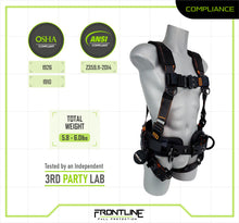 Load image into Gallery viewer, Frontline 110CTB Combat Lite Full Body Harness all Aluminum Hardware and Suspension Trauma Straps M/L
