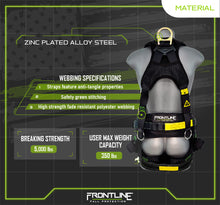 Carregar imagem no visualizador da galeria, Frontline 350TWQC Patriot Tower Climbing Harness with Seat Sling, Airflo and Quick Connect Buckles - Made in USA Universal
