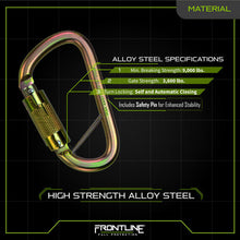 Carregar imagem no visualizador da galeria, Frontline CSQ184 Steel Quarter Turn-locking Carabiner
