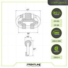 Carregar imagem no visualizador da galeria, Frontline CSQ275 Dual Connector Carabiner for Twin SRL&#39;s
