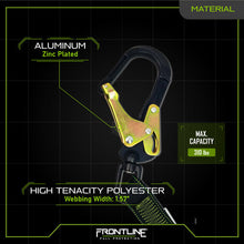 Cargar imagen en el visor de la galería, Frontline LIS62RA Elite Lite Elastic Twin Leg 6&#39; Aluminum Rebar Hook Lanyard

