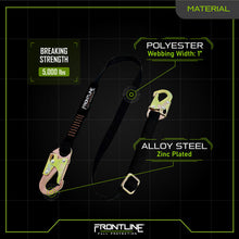 Load image into Gallery viewer, Frontline LPO61SADJ Combat 6&#39; Positioning Adjustable Restraint Lanyard
