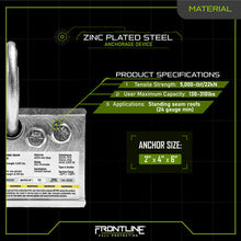 Load image into Gallery viewer, Frontline RO2W 2-Way Standing Seam Roof Anchor
