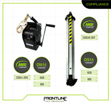 Cargar imagen en el visor de la galería, Frontline TAN07RU MEGApod Confined Space Kit 7&#39; Aluminum Tripod with 60&#39; Winch
