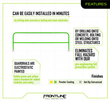Load image into Gallery viewer, Frontline GUS10-FXDHDG Guardrail System for Concrete or Steel Substrates 10&#39; - Gray
