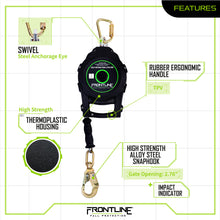 Carregar imagem no visualizador da galeria, Frontline RPGC Cable Single Leg SRL with Steel Snap Hook End with Carry on Handle and Tagline
