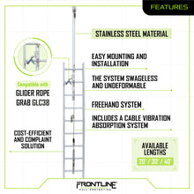 Carregar imagem no visualizador da galeria, Frontline VLCS Ladder Cable Vertical Lifeline System (Stainless Steel) 40&#39;
