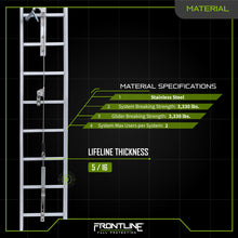 Carregar imagem no visualizador da galeria, Frontline VLCS Ladder Cable Vertical Lifeline System (Stainless Steel) 20&#39;
