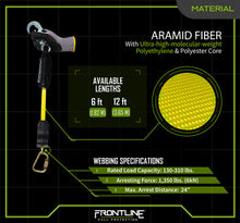 Carregar imagem no visualizador da galeria, Frontline RPA12S Aramid Fiber Web Single Leg SRL with Steel Snap Hook End
