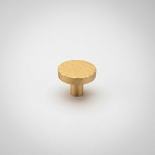 Load image into Gallery viewer, Strike, hammered Solid Brass Cabinet Knobs
