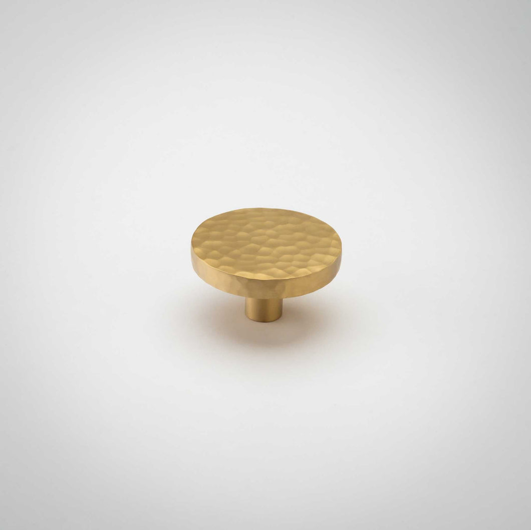 Strike, hammered Solid Brass Cabinet Knobs