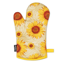 Load image into Gallery viewer, Summer Sunflowers Oven Mitts And Potholder Set
