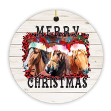 Load image into Gallery viewer, Merry Christmas Horse Stable Christmas Ornament
