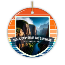 Carregar imagem no visualizador da galeria, Black Canyon of Gunnison National Park Retro Style Ornament, Colorado Tourist Attraction and Gift
