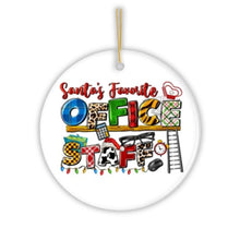 Load image into Gallery viewer, Santa’s Favorite Office Staff Christmas Themed Ornament, Receptionist and Secretary, Accountant and Admin Gifts
