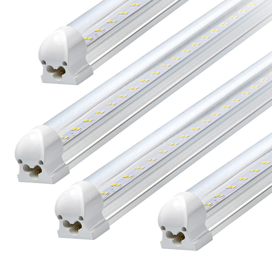 T8 Integrated 8ft LED Shop Lights Triac Dimmable- 60W with 6500K and 8400 Lumens, 100V-277V- Linkable LED Fixture