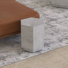 Cargar imagen en el visor de la galería, Hexagon Italian Carrara Side Table
